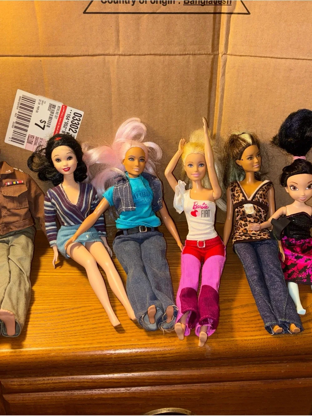 Barbie Dolls Assorted Fashion Lot with Pink, Blue and Purple Accents